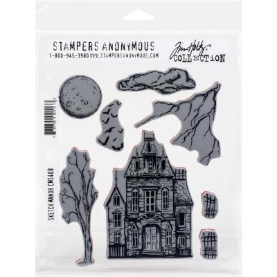 Stampers Anonymous Tim Holtz Cling Stamps - Sketch Manor